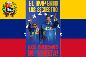 Abaixo os crimes de guerra contra a Pátria de Bolívar!