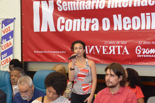 Representante da Juventude 5 de Julho faz saudação ao evento