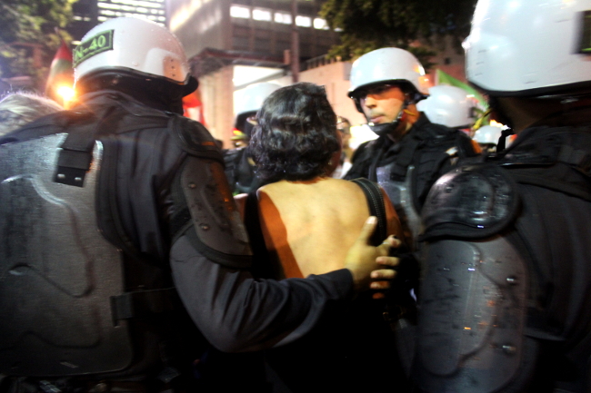 Manifestação contra a reforma da Previdência - Repressao - RJ 19/02/18