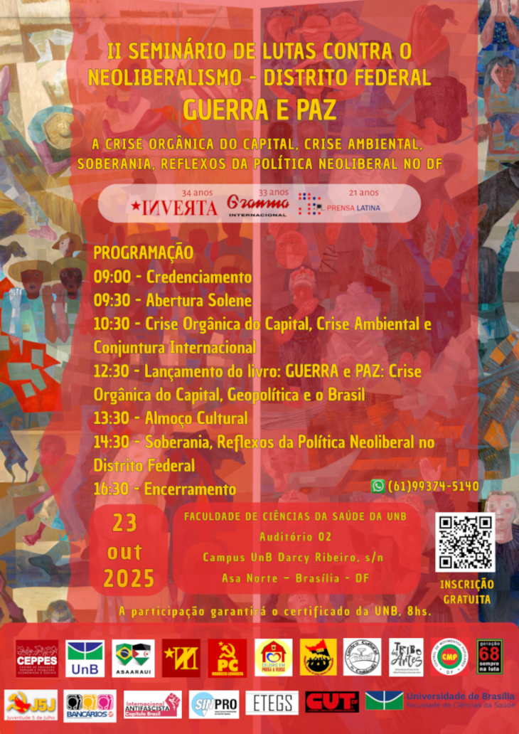 Banner II Seminario de Lutas Contra o Neoliberalismo - DF - 2025
