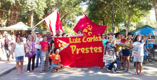 1 de Maio de 2017 ato do PCML(Br) na Quinta da Boa Vista, Rio de Janeiro