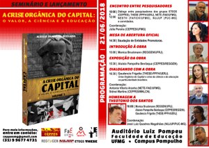 Seminario e Lançamento A Crise Orgânica do Capital - UFMG - 2018