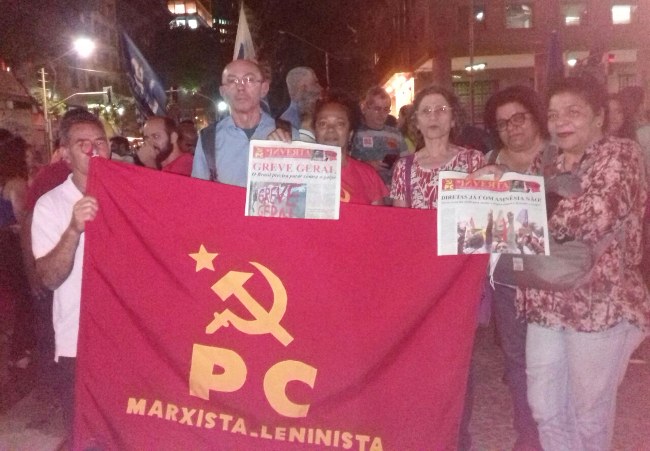 PCML e Jornal Inverta na manifestação da Greve Geral no Rio de Janeiro.