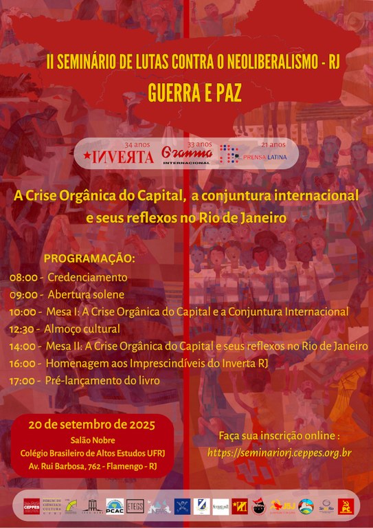 II Seminario de Lutas contra o Neoliberalismo - GUERRA e PAZ - RJ