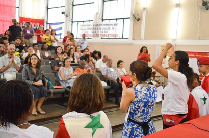 Ato político, homenagem à resistência do povo sírio