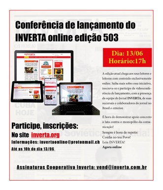 Conferencia de lancamento do Inverta online 503