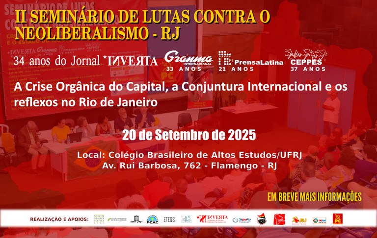 Banner Seminarios Estaduais de Lutas Contra o Neoliberalismo - 2025